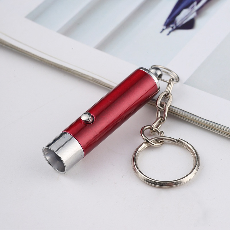 Lanterna Mini LED Personalizada com Projetor UV e Chaveiro para Promoções Feita de Liga