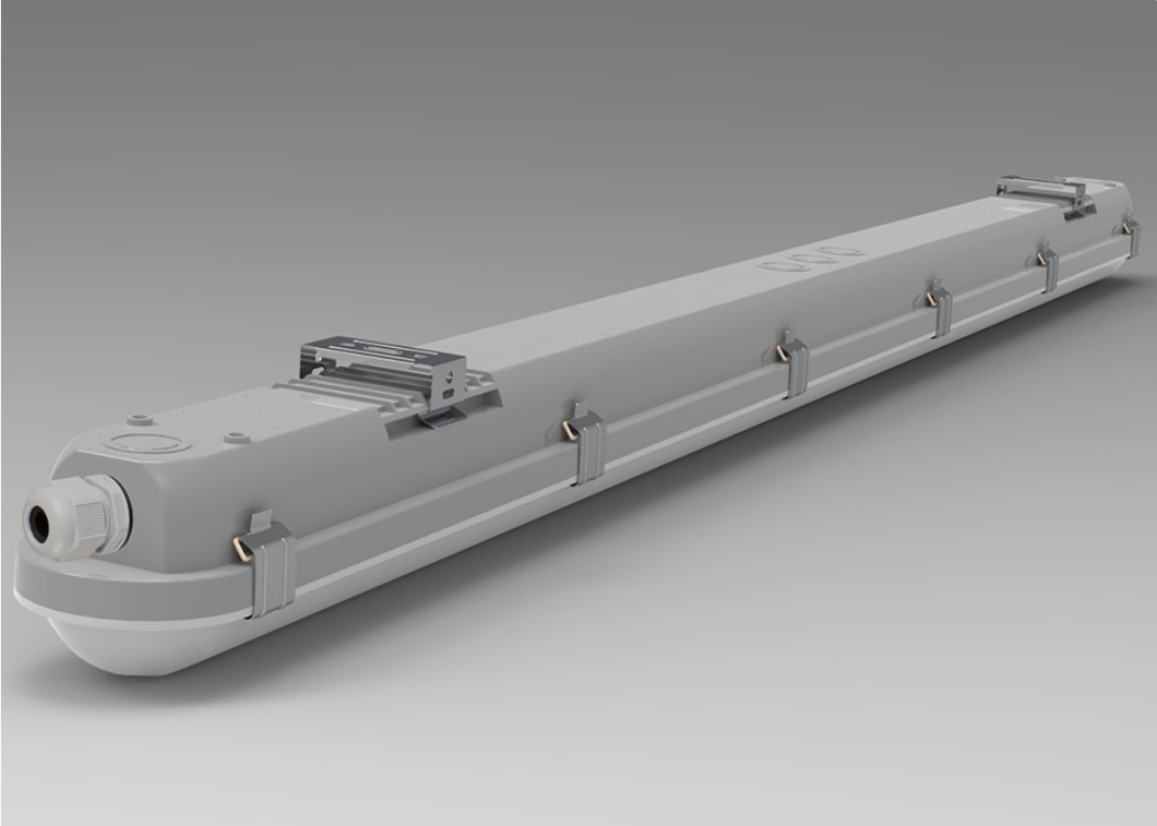 2FT 4FT 5FT 20W 40W 50W Iluminação LED de Túnel Tri-Proof IP66 Luz Tubular LED Triproof Linear à Prova d'Água para Exterior