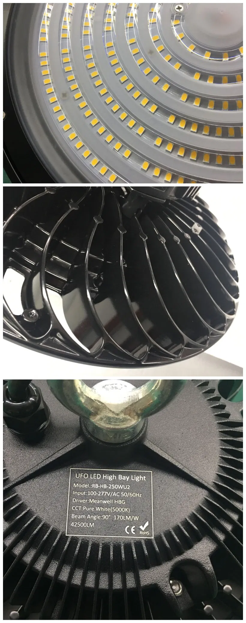 Especificações Técnicas e Detalhes da Luminária LED High Bay UFO