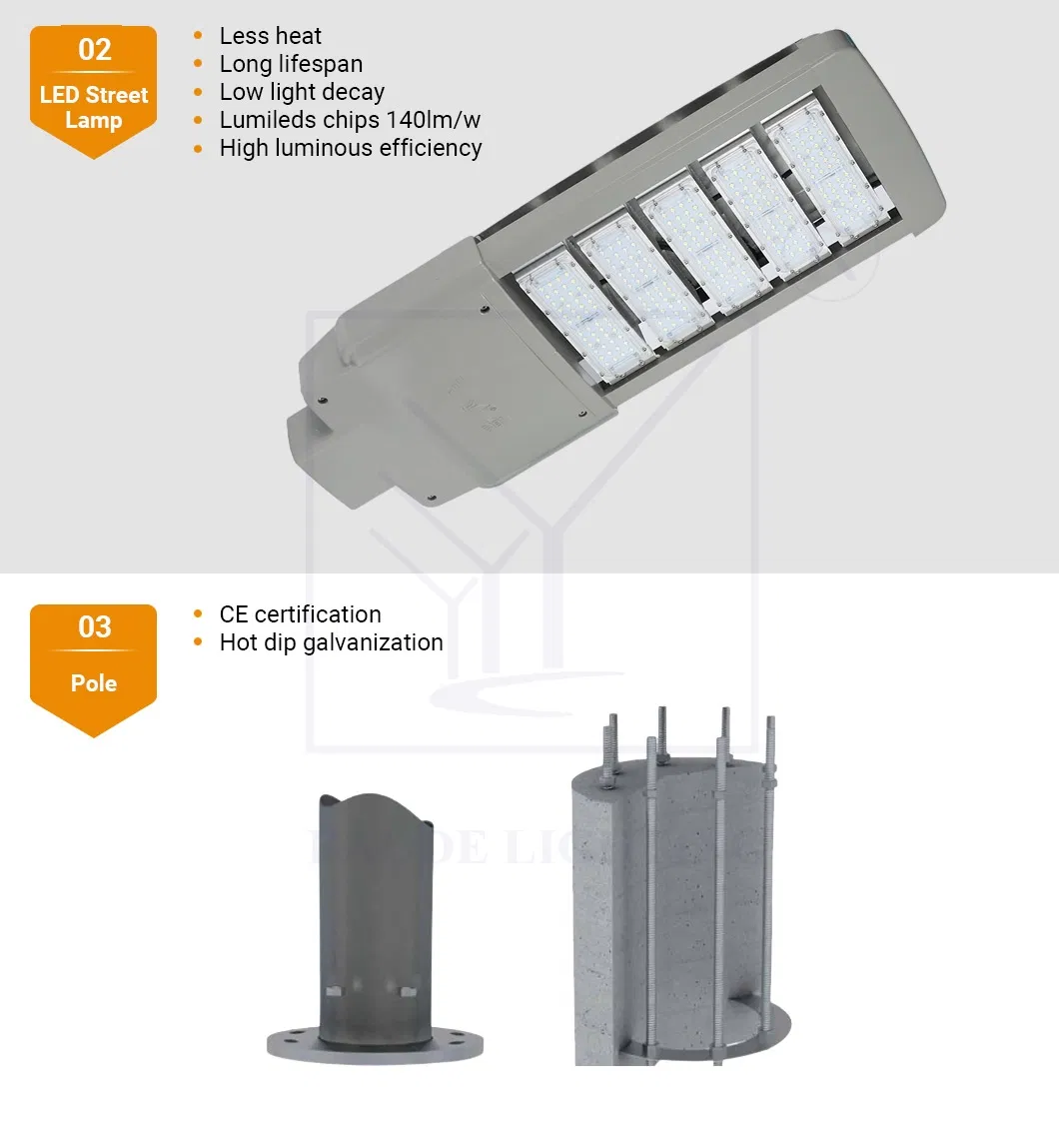 Lâmpada LED de Rua Solar com Sensor de Movimento para Iluminação Externa