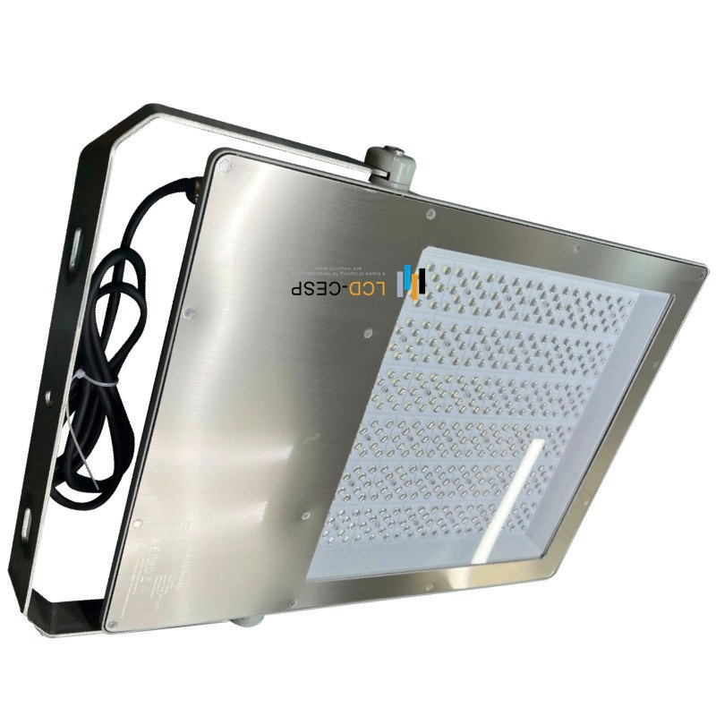 Holofote de Aço Inoxidável de Grau Marinho 100W-200W-300W, Spot LED, 100-277V, 4000K, Iluminação de Busca