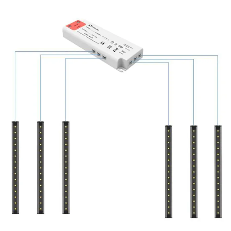 Luz LED com sensor de movimento sob o armário da cozinha iluminação