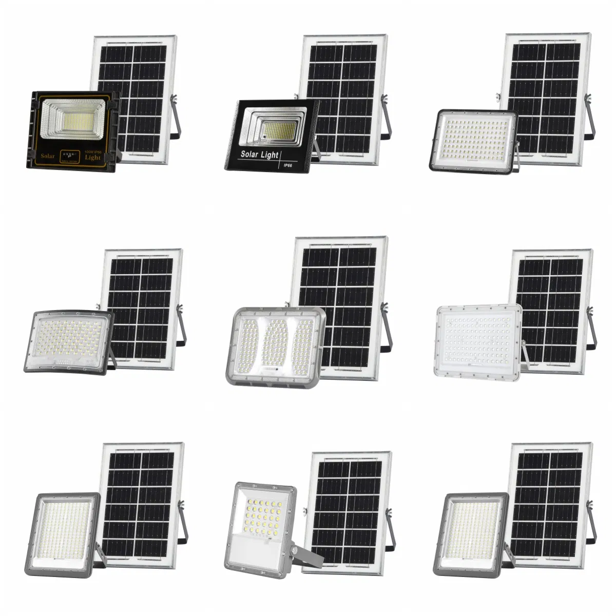 200W 300W 500W Projetor de Segurança Solar LED para Jardim ao Ar Livre