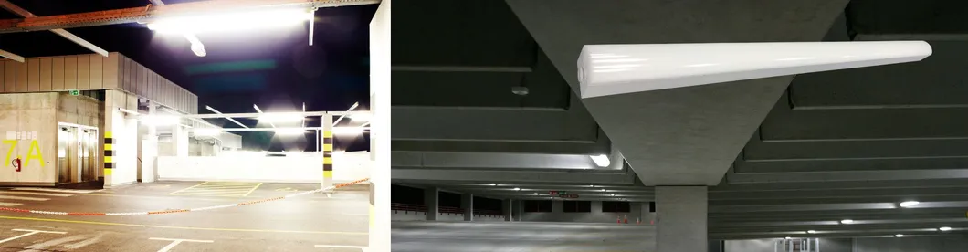 IP54 4FT 40W Iluminação de Túnel LED Tri-Proof Linkável ao Ar Livre de Alto Lúmen 160lm/W Luz Tubular LED Linear à Prova d'Água Luz Linear LED para Supermercado