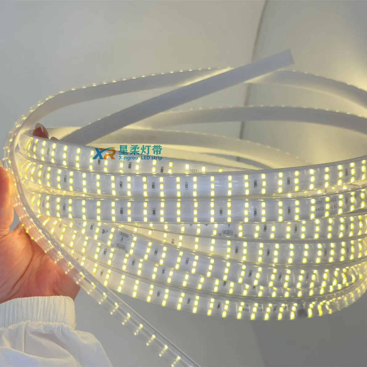 15mm 276LED/Mac Fita de Luz LED Flexível de Alta Tensão com Três Linhas para Canteiros de Obras, Túneis, Manutenção de Estradas, Iluminação de Árvores