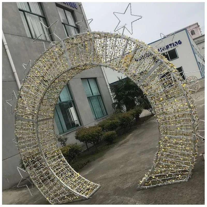 Iluminação Bauble Dourado LED para Exterior Túnel