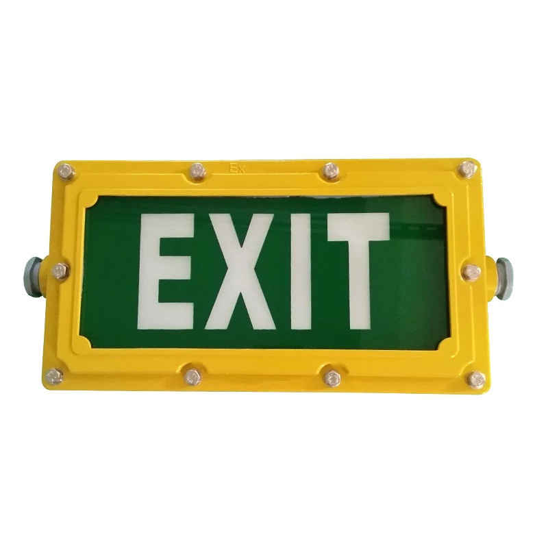 Iluminação LED de Sinalização de Saída de Emergência Personalizada à Prova de Explosão para Ambientes Industriais Externos e Internos ATEX Luz de Escape 3W