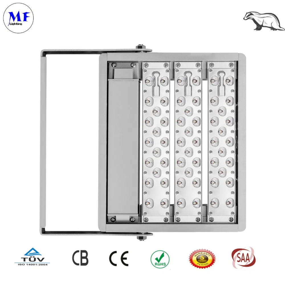 60W Dimerização de Luz de Projetor de Alta Potência 0-10V RGB Industrial IP67 Luz de Inundação LED para Exterior Luz de Inundação LED para Estádio e Iluminação Externa