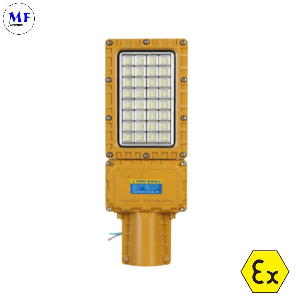 Iluminação Externa LED 60W/80W/100W/120W150W/200W/240W para Indústria de Petróleo, Gás e Química Iluminação de Segurança com Certificado Atex IP66 Luz Atex Luz à Prova de Explosão