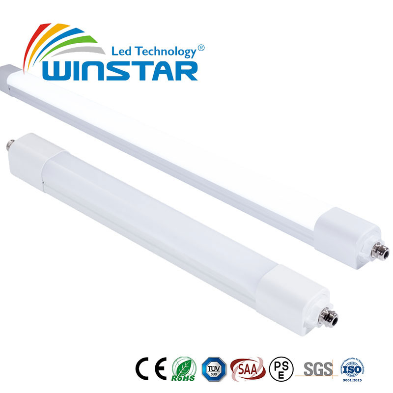 60cm 2FT Batten Tri-Proof 170lm/W 4000K P66 Luz Linear LED à Prova d'Água Iluminação Industrial de Garagem Armazém Oficina Anticorrosiva à Prova de Poeira Ik10