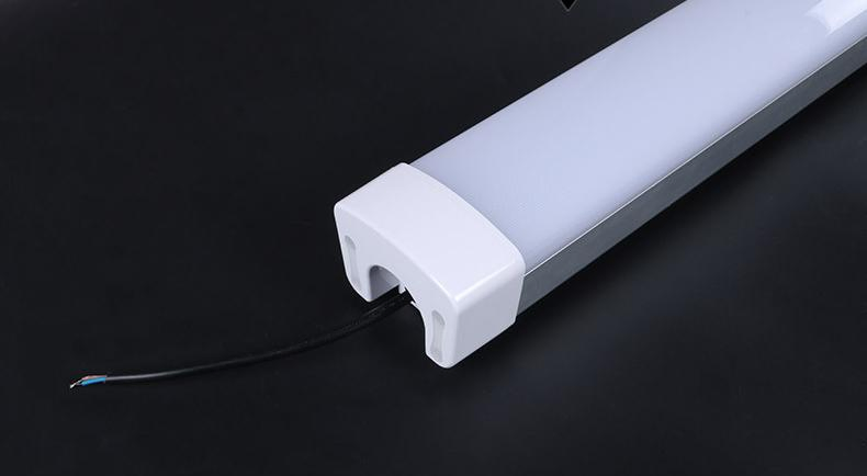 2FT 4FT 5FT 50W Iluminação Linear de Túnel LED IP66 Lâmpada Branca LED à Prova d'Água e à Prova de Intempéries com Clipes Luz Tubular LED Triproof Instalação Fácil