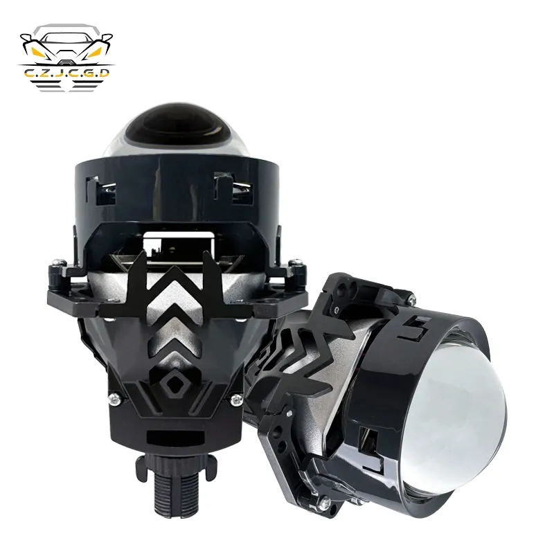 Rd03 Novos 3 Faróis LED de 132W Lente Bifocal de Dupla Lâmpada Super Rejeição de Calor Lente Projetora Bi LED para Carros Universais