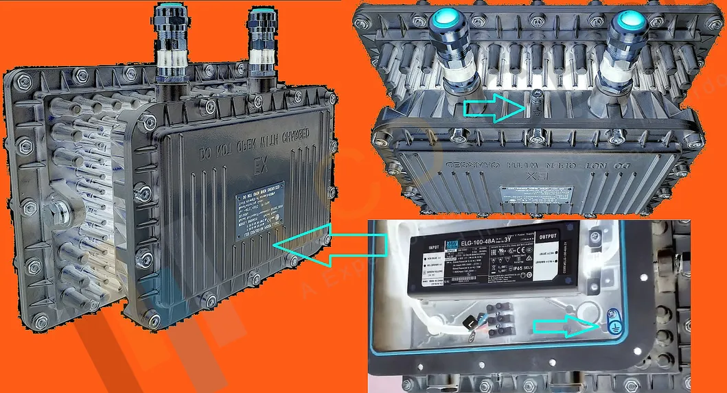 Lanterna de Spotlight à Prova de Explosão, 50W-1000W, LED, 90-305VAC, 5000K, 20deg, Iluminação para Barcos Marítimos