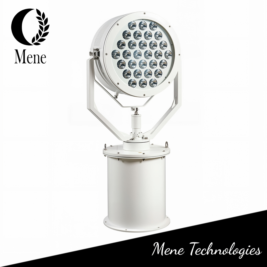 Lanterna de Busca LED Marinha Spot IP68 Ik10 Chip CREE 3000m Alcance 360° Rotação Resistente a Spray Salino Luz de Navio para Convés de Navio Iluminação de Alvo Preciso