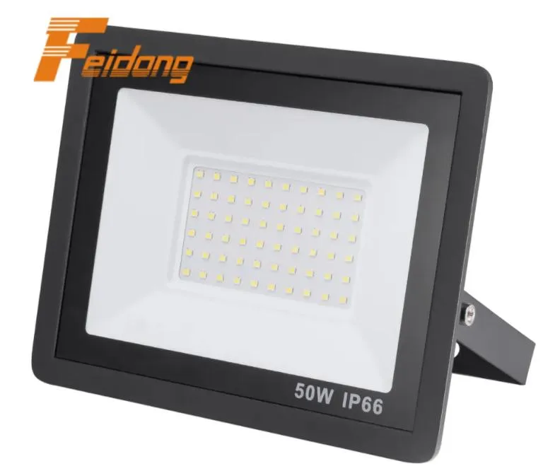 10W-400W Luz de Inundação LED Durável e de Alta Qualidade à Prova d'Água com Controle de Dimerização e Sensor para Exterior