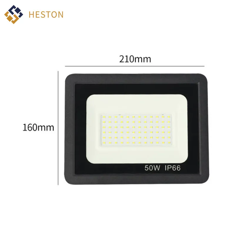 Luz de Inundação LED 50W 6000K IP66 Iluminação Projetora LED para Exterior Luz de Segurança