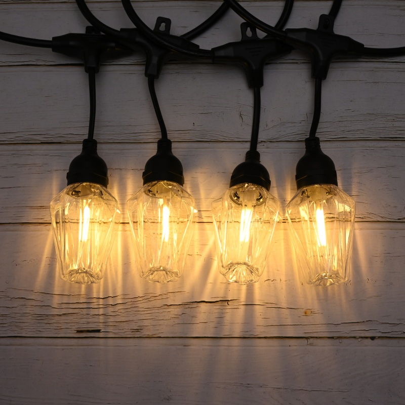 Corda de Luz LED Solar para Paisagismo ao Ar Livre, Iluminação Atmosférica para Casamentos em Pátios, Decoração para Camping, St38 Corda de Luz