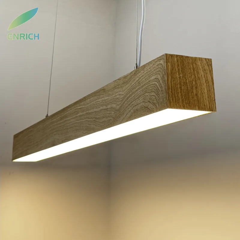 Acabamento em Madeira Arquitetônica Perfil de Alumínio Iluminação Linear LED Branco Ajustável RGBW Dali Casambi