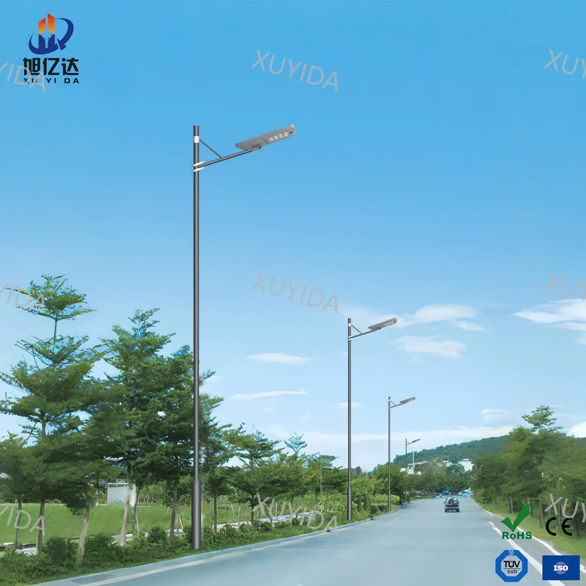 Iluminação de Caminho ao Ar Livre à Prova d'Água SMD Integrada 180W 240W Lâmpada de Rua Solar LED