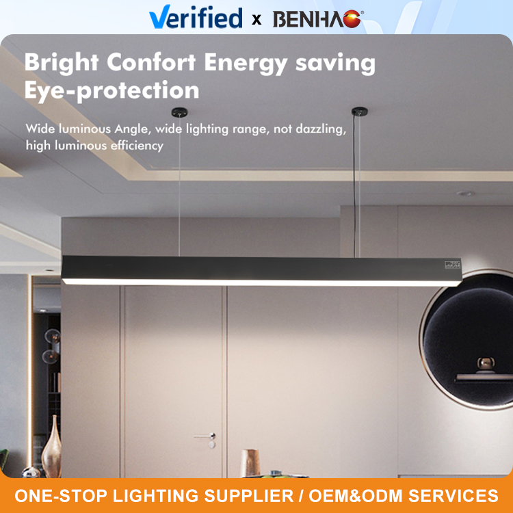 Iluminação de Teto LED Interior, Pendentes de Superfície em Alumínio, Anti Reflexo, Dimmable para Casa Inteligente, Fita de Luz COB 6-44W 220V Luz Linear em Grelha