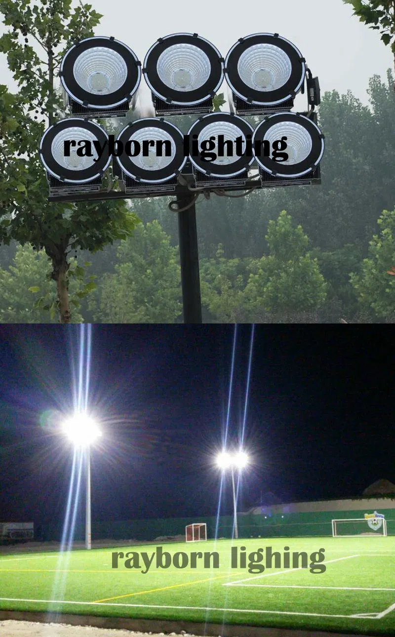 Iluminação de Projetor para Projetos Industriais de Estádios ao Ar Livre em Portos 400W 500W 1000W Luz de Torre LED de Poste Alto