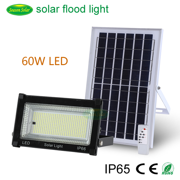 Luz de Inundação Solar ao Ar Livre em Alumínio Fundido, Sistema de Energia Solar Inteligente com LED, Luz de Inundação Solar