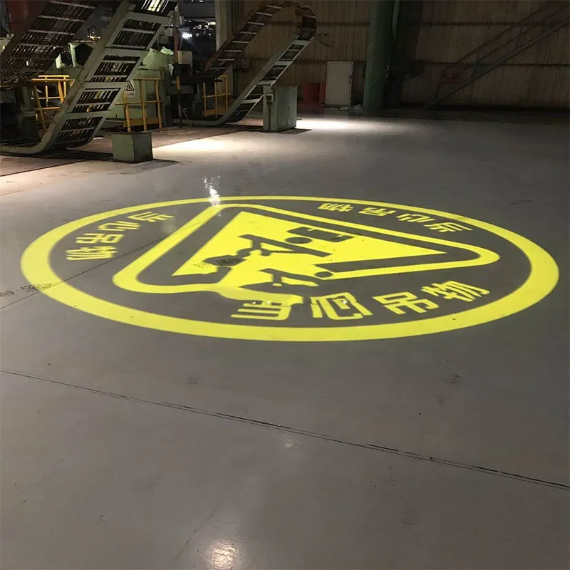 IP65 Iluminação de Projetor LED Personalizada à Prova d'Água para Ambientes Industriais Pesados Sinalização Gobo para Segurança de Pedestres