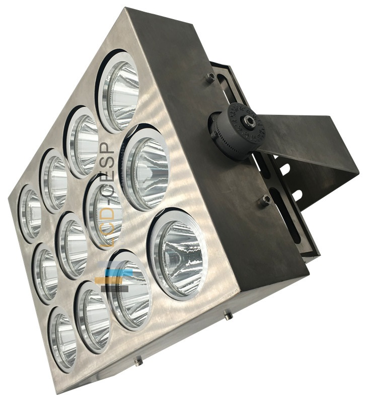 Iluminação LED de Inundação de Grau Marinho 250W Holofote para Convés de Barco 6500K Feixe Óptico de Holofote 2-3deg Iluminação Externa em Aço Inoxidável 3000m