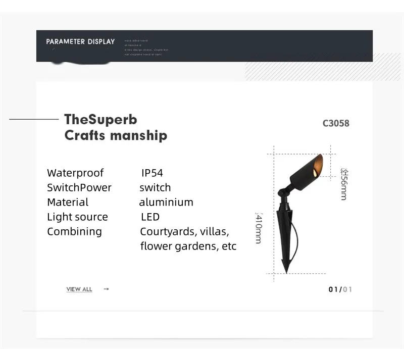 Luz de Spot de Jardim 6