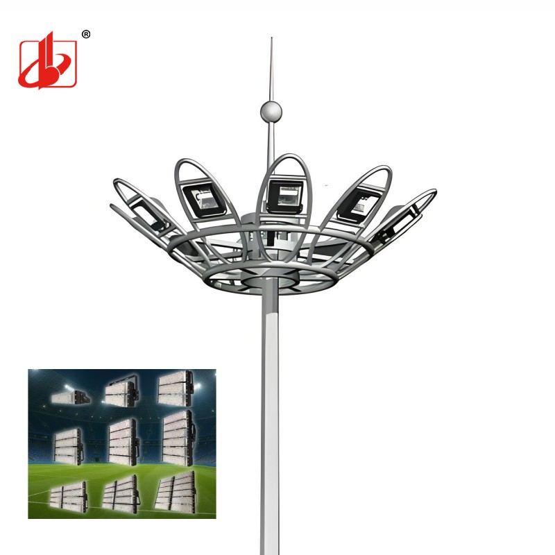 15m/18m/20m/25m Holofote Solar/LED em Aço Galvanizado Metal Alto Poste de Iluminação para Estádio Esportivo ao Ar Livre