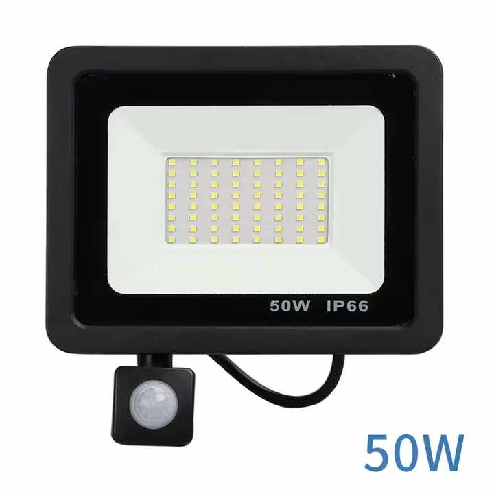 Luz de Parede de Segurança Externa IP66 À Prova d'Água AC 30W 50W 100W 150W 200W 300W Luz de Inundação LED com Sensor de Movimento