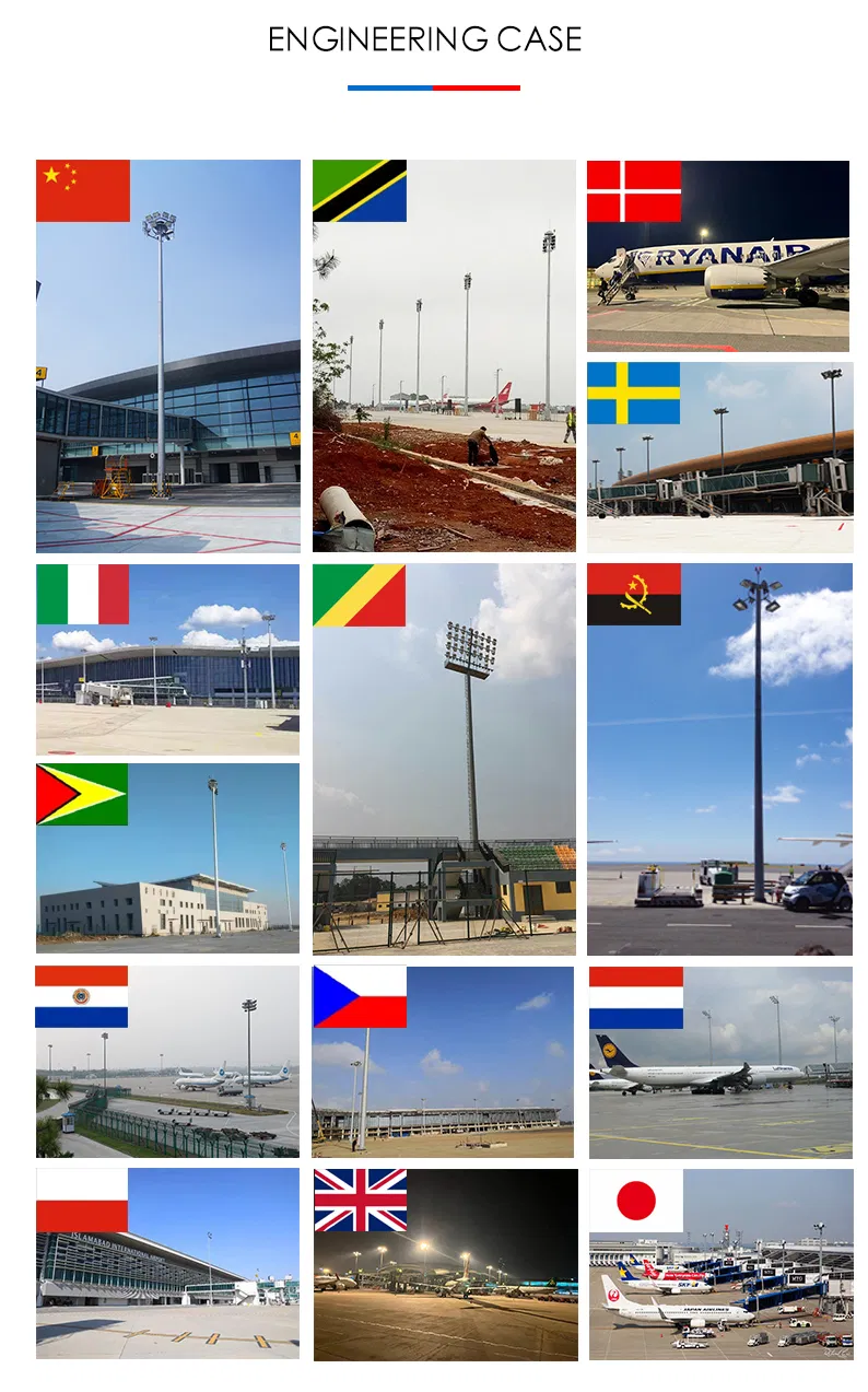 Iluminação Industrial Externa 100W 150W 200W 300W 400W 500W 800W 1000W Luz de Inundação LED para Mastro Alto Estádio Campo de Esportes Campo de Futebol Parque Praça Túnel