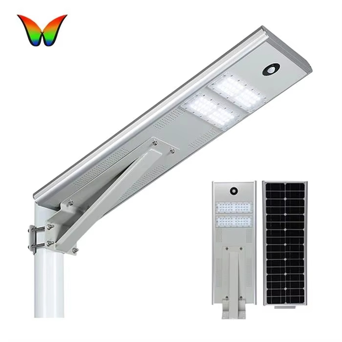 80W Lâmpada de Rua com Sensor de Movimento Modos de Iluminação Dual Energia Solar e Eólica