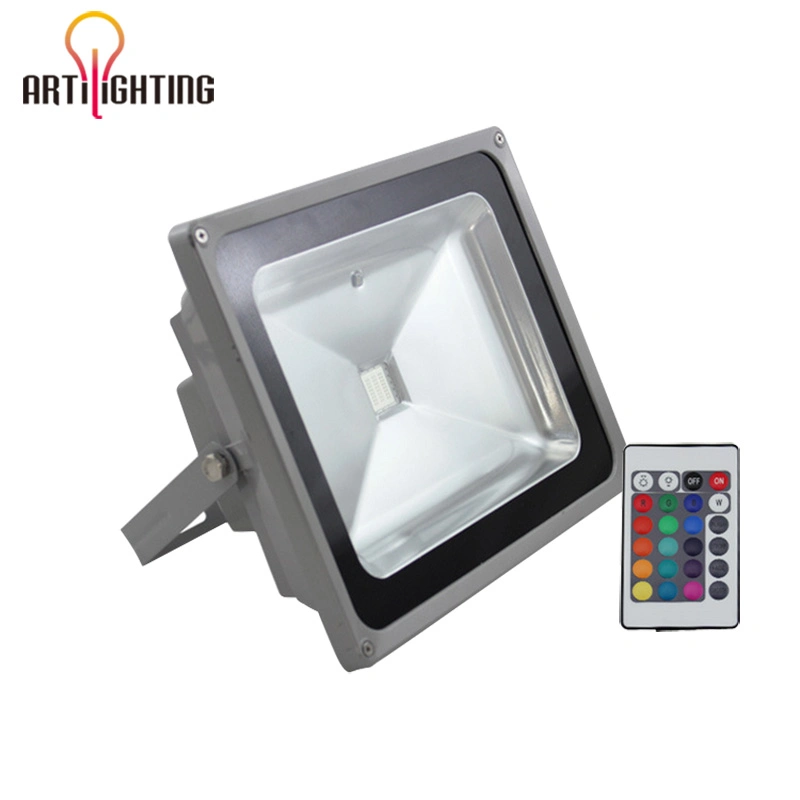 Luz de Inundação LED RGB à Prova d'Água para Exterior de Alta Potência IP66 com Longa Vida Útil AC85-265V