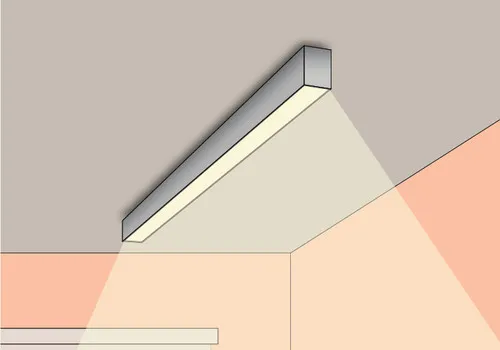 Acabamento em Madeira Arquitetônica Perfil de Alumínio Iluminação Linear LED Branco Ajustável RGBW Dali Casambi