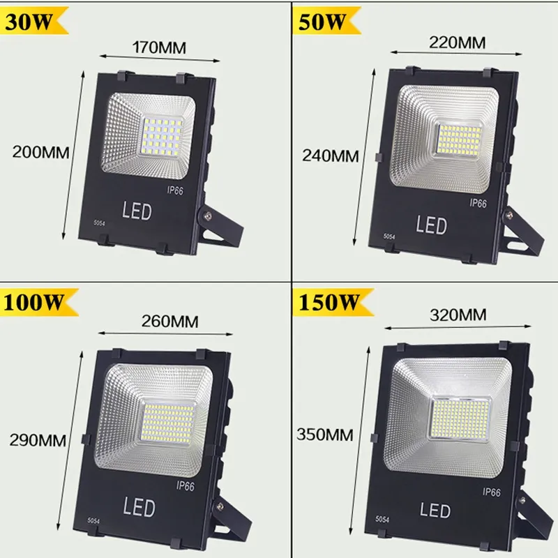 Luz de Inundação Paisagística Lâmpada de Segurança Externa Lâmpada Refletora LED Projetor Iluminação Externa