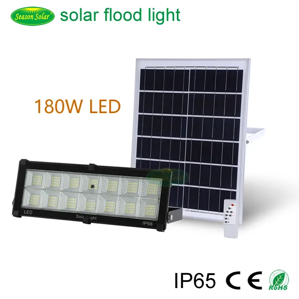 Novo Estilo de Iluminação LED Montada na Parede 300W Luz de Inundação Solar ao Ar Livre com Painel Solar e LiFePO4 Bateria