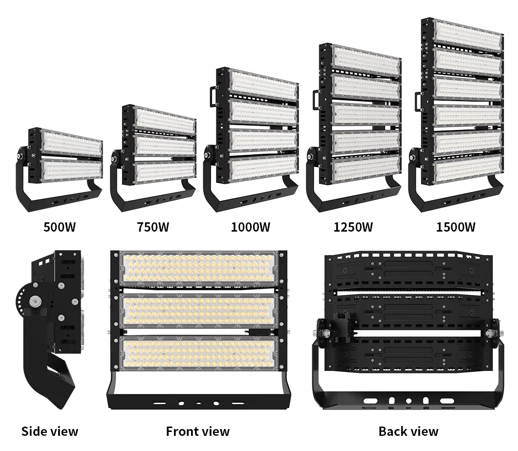 Iluminação LED IP66 Iluminação de Estádios ao Ar Livre 500W/750W/1000W/1250W/1500W Iluminação LED