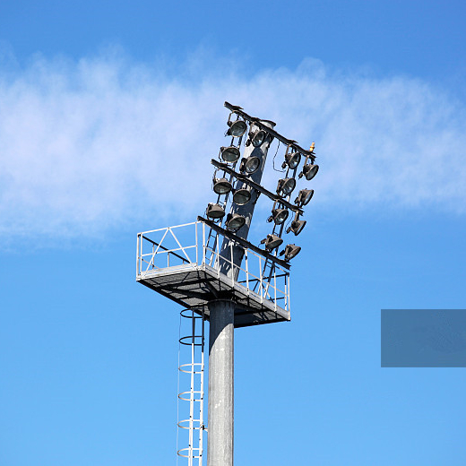 Holofote Solar/LED em Aço Galvanizado Metal para Estádio Esportivo ao Ar Livre, Poste de Luz de Rua com Preço de Fábrica de Fabricante Atacadista
