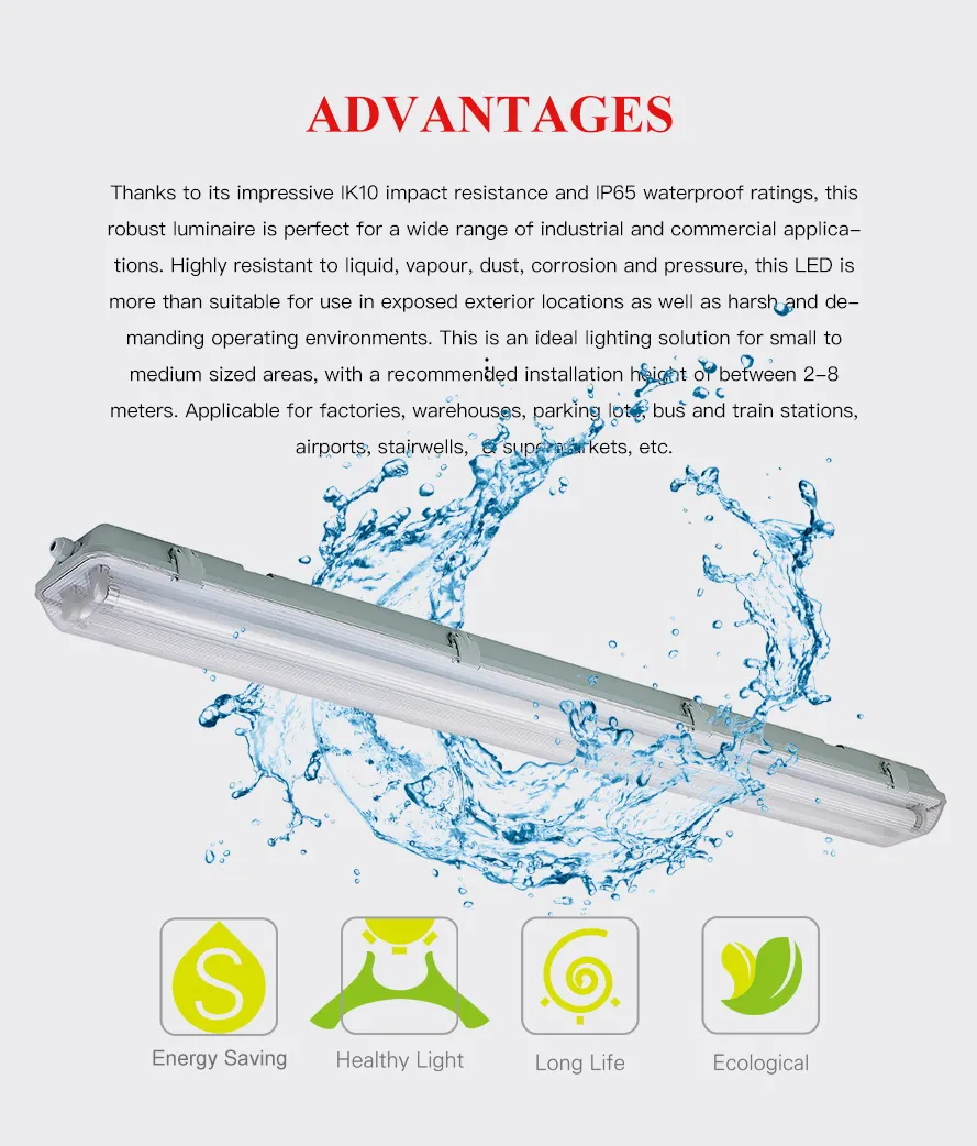 Luz LED Tri-Proof - Detalhes