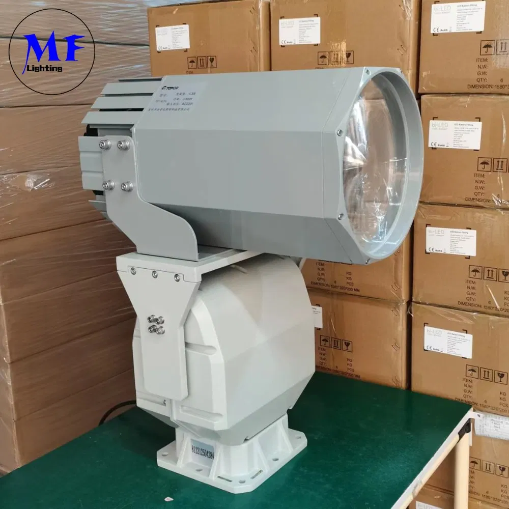 IP66 Luz Spot LED à prova d'água para faróis, iates, balsas, barcos de pesca, iluminação de holofotes marinhos, busca e resgate no mar, alta potência 80W-600W 100m 1 2 3 4 Km