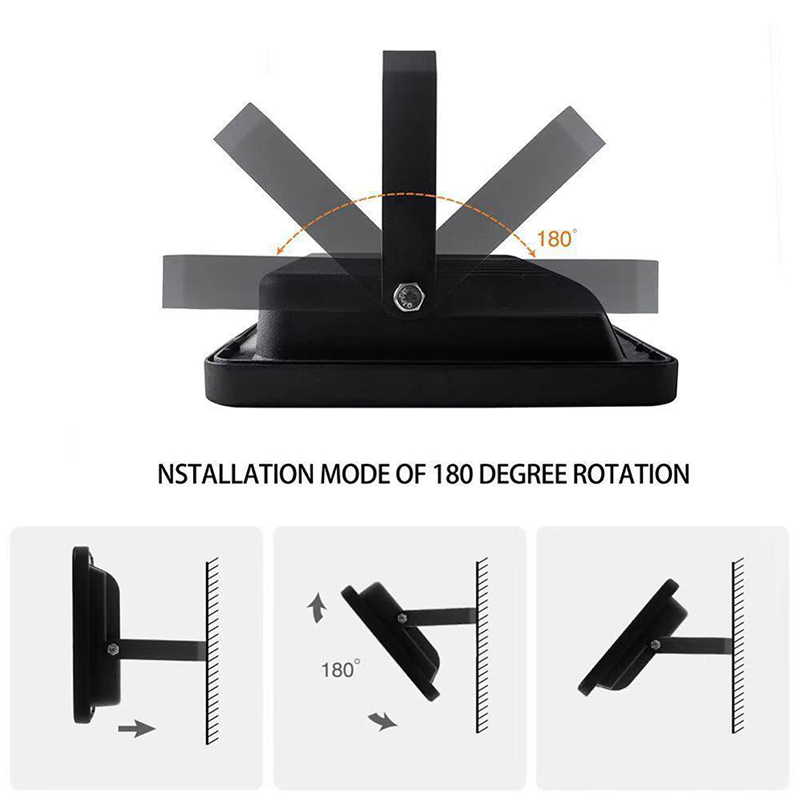 Refletor LED RGB Inteligente à Prova d'Água para Exterior com Suporte para APP Tuya e Controle por Voz 20W 50W 100W Luz de Inundação 220V com Tuya