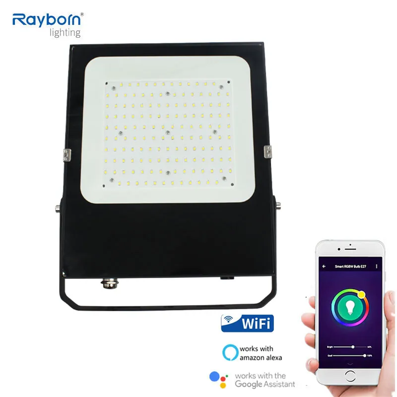 Preço de Fábrica por Atacado Luz de Inundação LED RGB RGBW 40W 60W 100W 150W Luz de Jardim com Controle por APP Decoração de Casa Inteligente