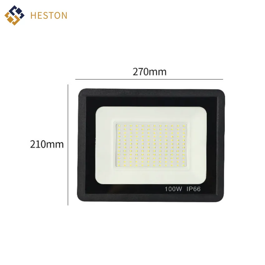 Luz de Inundação LED 100W 3000K IP66 Iluminação Projetora LED para Exterior Luz de Segurança