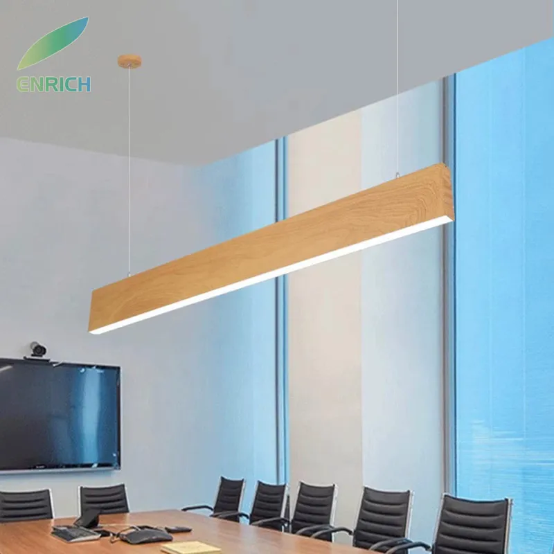 Acabamento em Madeira Arquitetônica Perfil de Alumínio Iluminação Linear LED Branco Ajustável RGBW Dali Casambi
