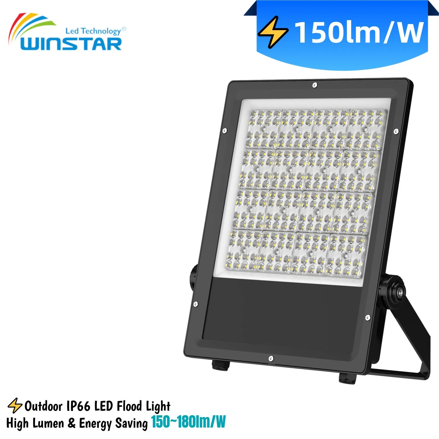 IP66 Projetor LED de Inundação Externo 6kv 5 Anos de Garantia 50W-300W CE RoHS para Área Externa Estádio Fábrica Edifício Fachada Iluminação Industrial Esportiva