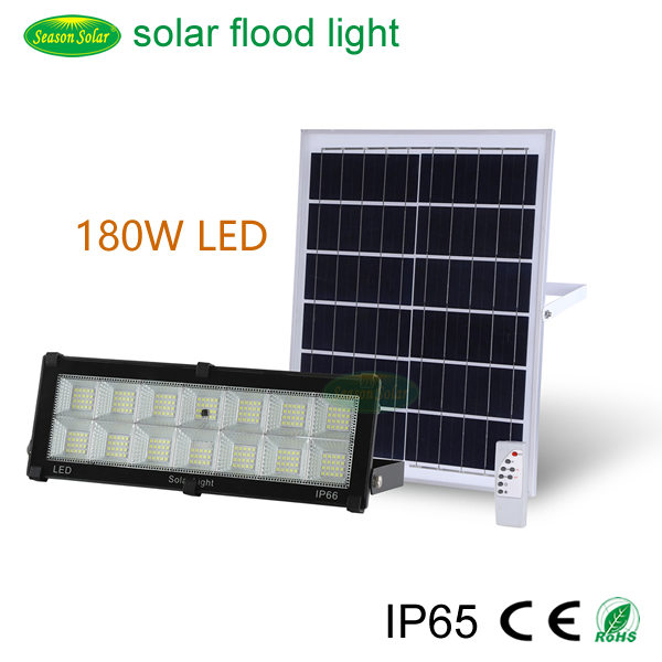Novo Estilo de Iluminação LED Montada na Parede 300W Luz de Inundação Solar ao Ar Livre com Painel Solar e LiFePO4 Bateria