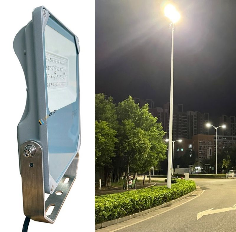 Lanterna LED, 3X400W Holofote Marinho de Três Cabeças, 90-305VAC, 6300K, Iluminação para Barco de Pesca