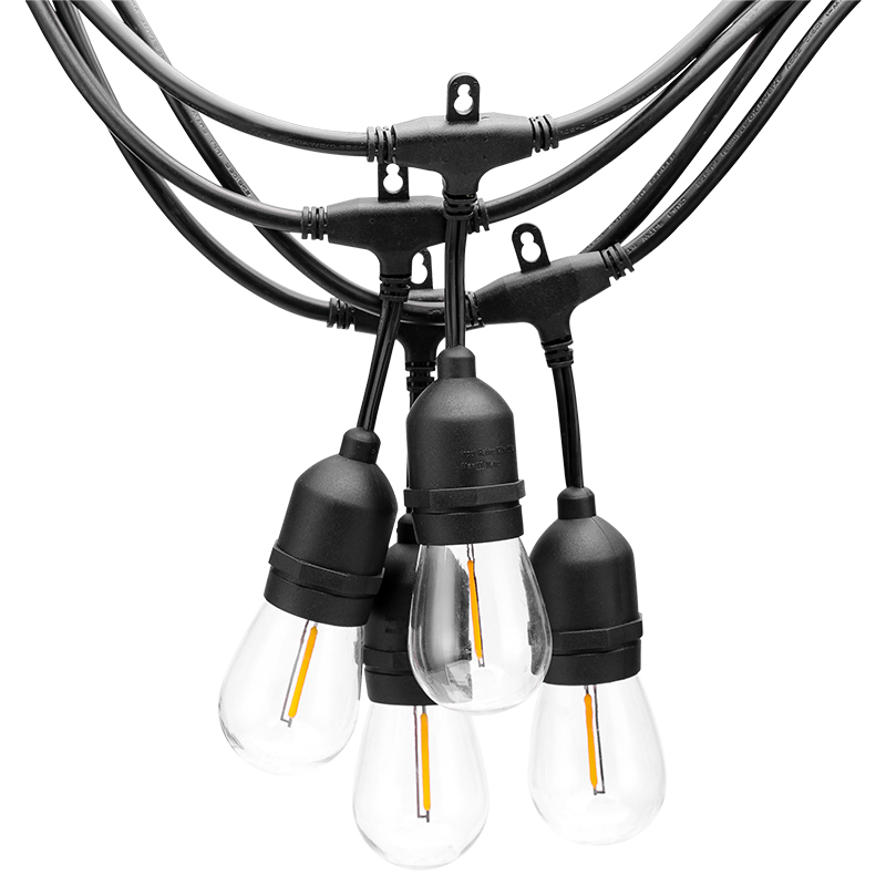 S14 Luzes de Decoração em Corda E27 Lâmpada de Filamento LED para Jardim ao Ar Livre, Paisagismo, Pátio, Casamento, Guirlanda, Iluminação de Camping, Luz LED
