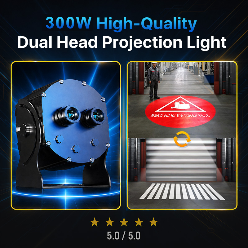 Luz Projetora LED de Dupla Cabeça para Iluminação Industrial Design em Alumínio